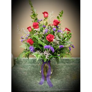 Deluxe Dozen w/ alstros & willow in Irmo South Carolina, American Floral